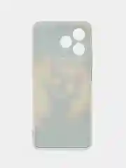 Индиго силиконовый чехол на Realme C53/C51 (Реалми С53/С51), прозрачный, с рисунком, защита камеры