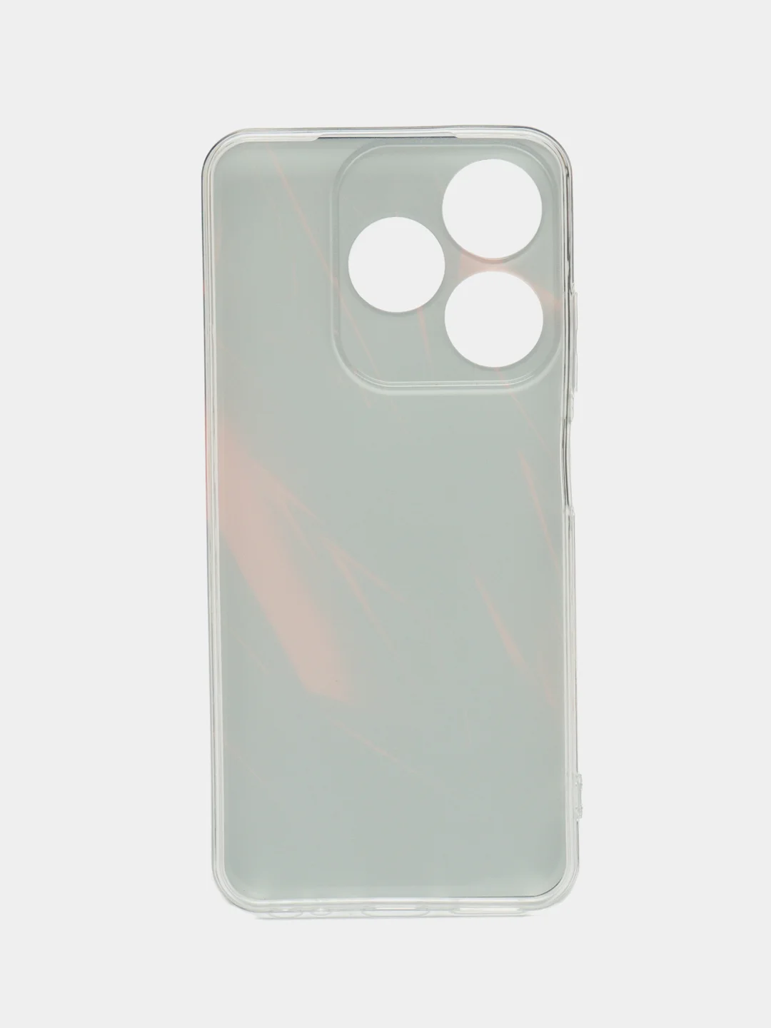 Красный чехол на Tecno Spark 10/10C (Текно Спарк 10/10С), прозрачный, с рисунком, защита камеры