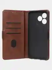Коричневый чехол-книжка GQ Lite для Realme Note 50 / Realme C51 / Realme C53 / Narzo N53 из кожи