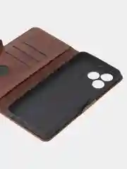 Коричневый чехол-книжка GQ Lite для Realme Note 50 / Realme C51 / Realme C53 / Narzo N53 из кожи