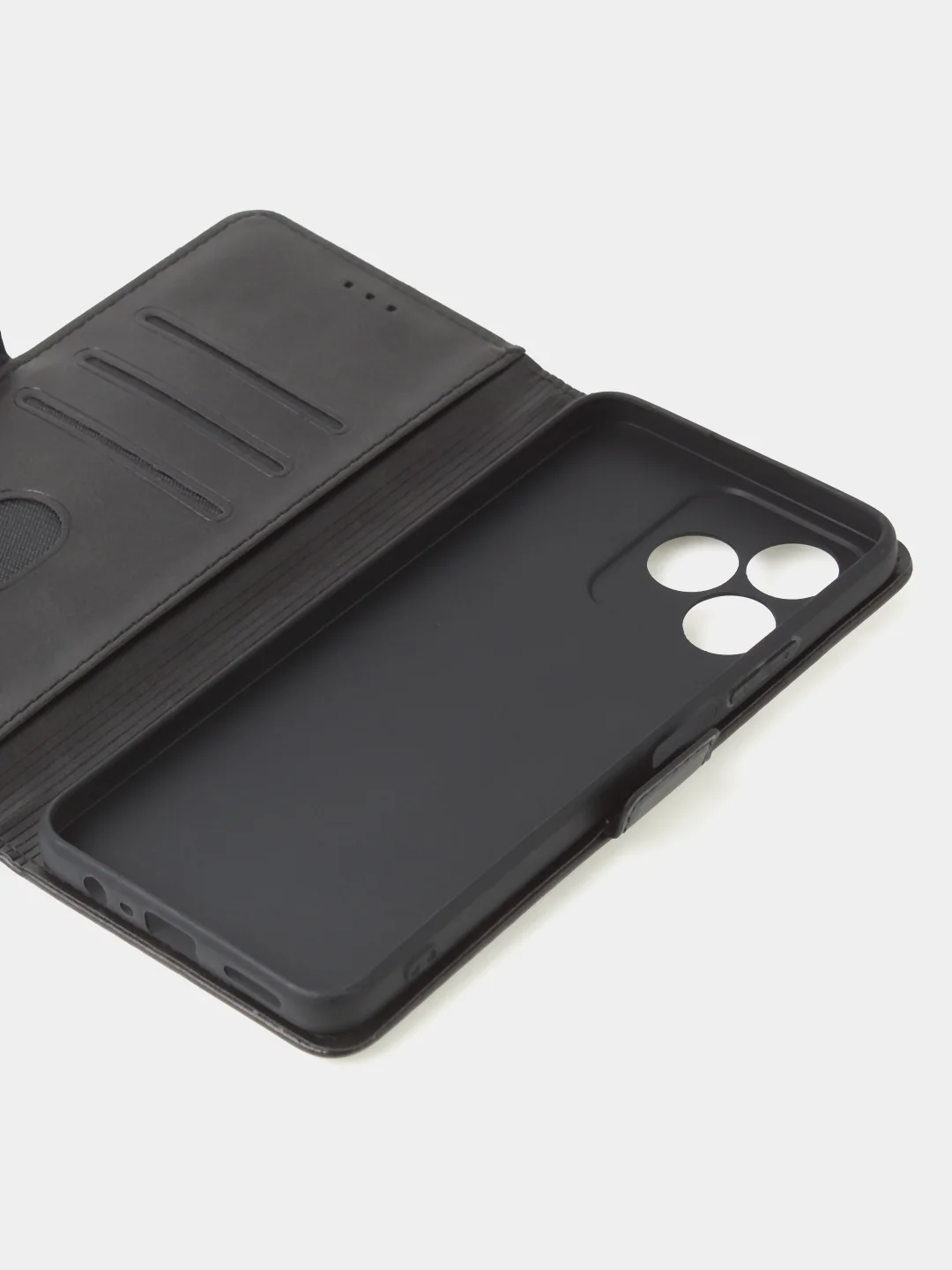 Черный чехол-книжка GQ Lite для Realme Note 50 / Realme C51 / Realme C53 / Narzo N53 из кожи