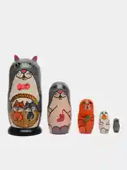 Вишнёвый матрёшка, ручная роспись, 10 видов