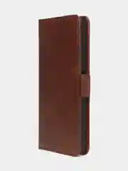 Коричневый чехол-книжка GQ Lite для Redmi 12 / Redmi Note 12R / Poco M6 Pro(5G) из искусственной кожи