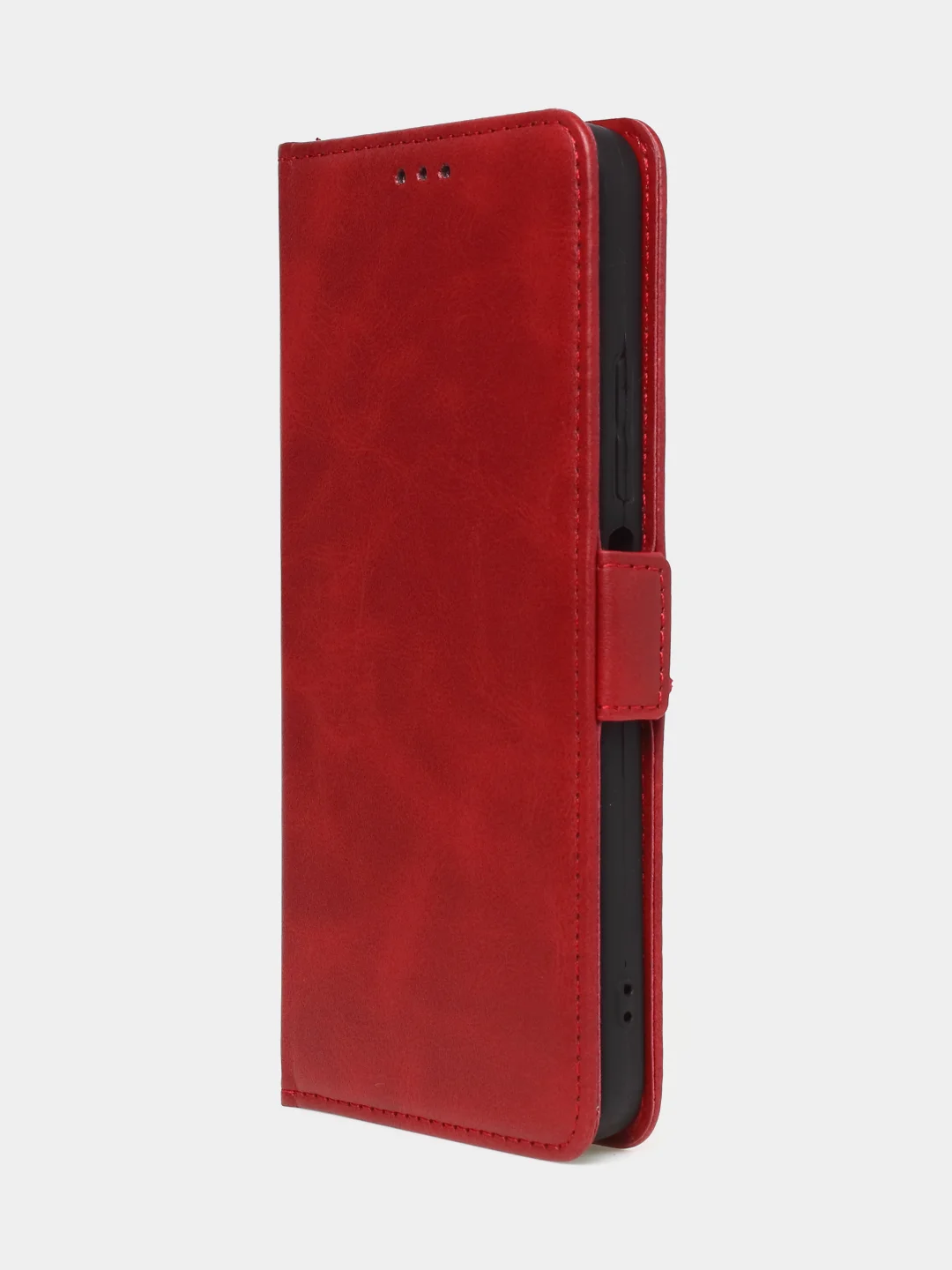 Красный чехол-книжка GQ Lite для Redmi 12 / Redmi Note 12R / Poco M6 Pro(5G) из искусственной кожи