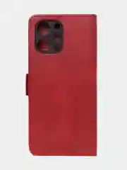 Красный чехол-книжка GQ Lite для Redmi 12 / Redmi Note 12R / Poco M6 Pro(5G) из искусственной кожи