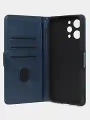 Синий чехол-книжка GQ Lite для Redmi 12 / Redmi Note 12R / Poco M6 Pro(5G) из искусственной кожи