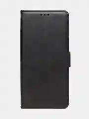 Черный чехол-книжка GQ Lite для Redmi 12 / Redmi Note 12R / Poco M6 Pro(5G) из искусственной кожи