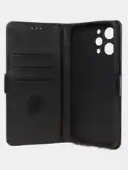 Черный чехол-книжка GQ Lite для Redmi 12 / Redmi Note 12R / Poco M6 Pro(5G) из искусственной кожи