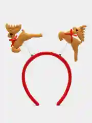 Новогодний ободок, новогодний декор, олень, дед мороз