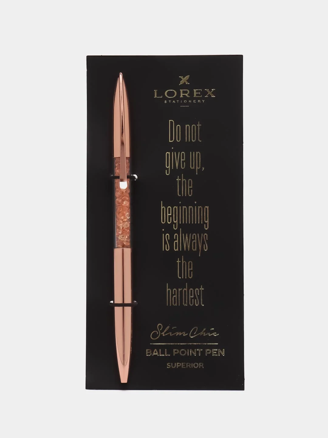 Бронзовый ручка шариковая автоматическая Lorex Superior, серия "Slim Chic"