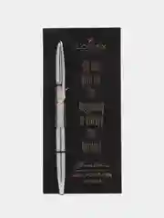 Серебряный ручка шариковая автоматическая Lorex Superior, серия "Slim Chic"