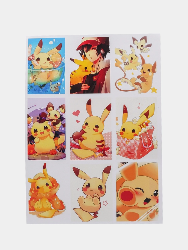 Наклейки-стикеры по мотивам аниме Pokemon "Пикачу"