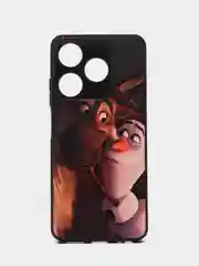 Коричневый чехол с рисунком на Tecno Spark 10 и Tecno Spark 10C (Текно Спарк 10 и Текно Спарк 10С)