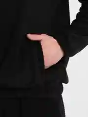Черный мужской спортивный костюм, флис