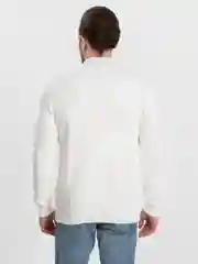 Белый джемпер мужской на молнии