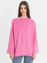 Розовый лонгслив оверсайз, розовый