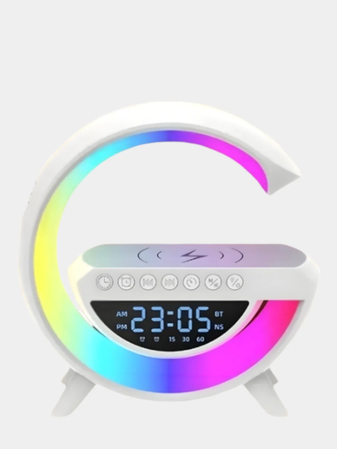 Прозрачный лампа RGB, Умный светильник с беспроводной зарядкой