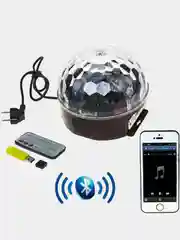 Черный ночник-проектор звёздного неба "Планетарий", Bluetooth, с музыкой и пультом