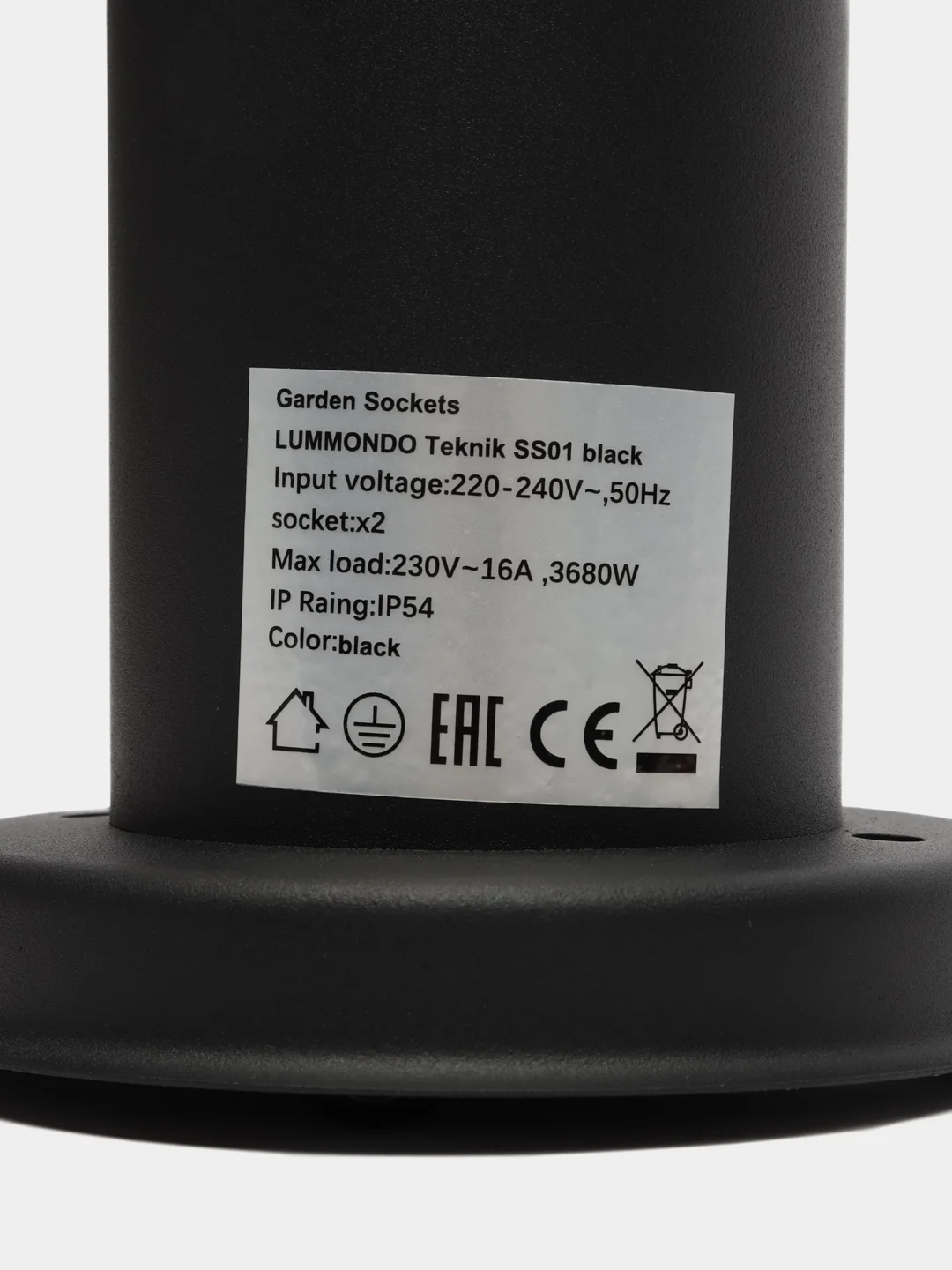 Садовая уличная розетка,влагозащищенная, Teknik SS01 black