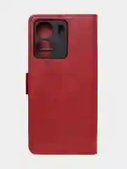 Красный чехол-книжка для Xiaomi Redmi 13C / Poco C65 из высококачественной кожи