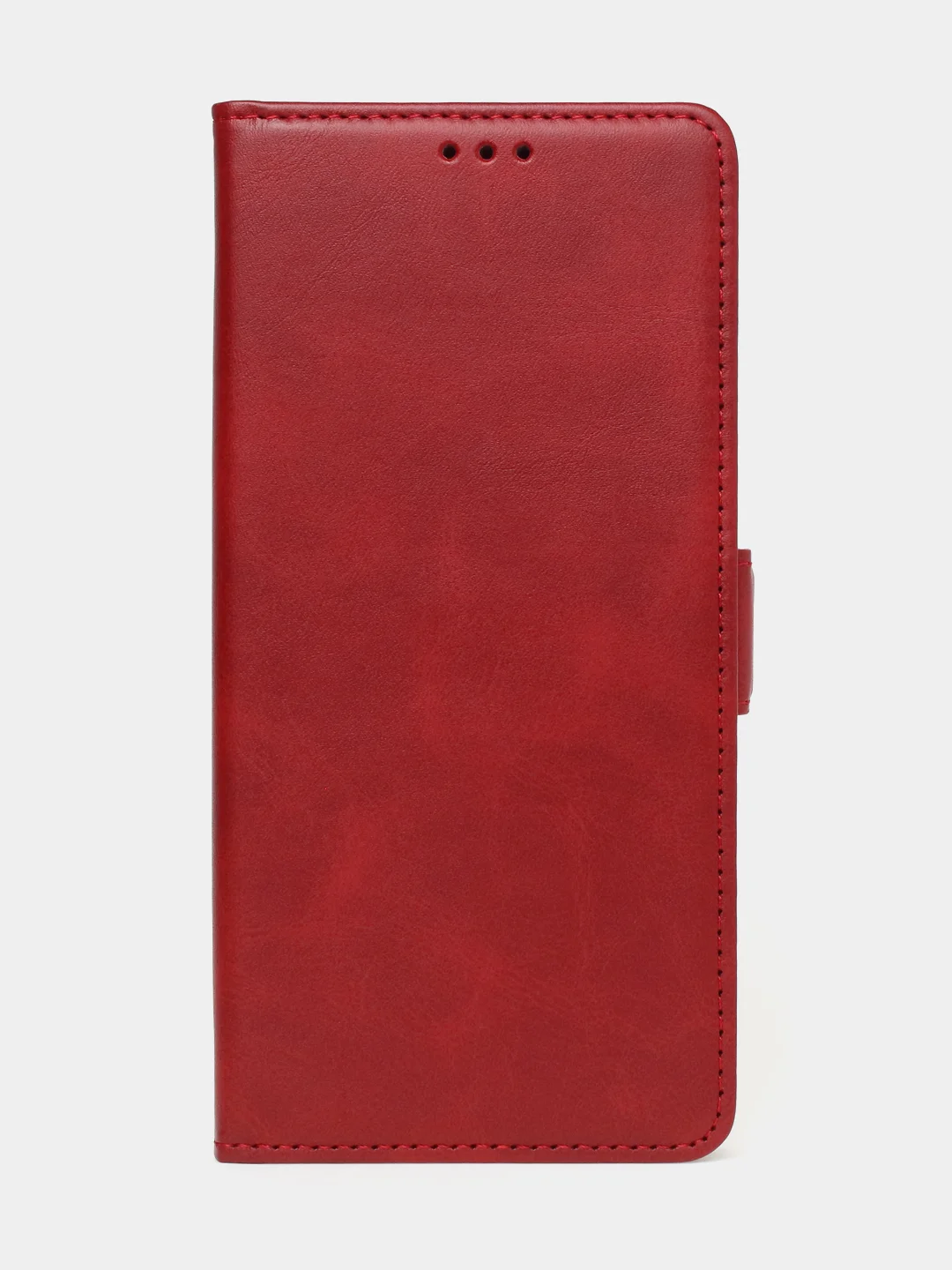 Красный чехол-книжка для Xiaomi Redmi 13C / Poco C65 из высококачественной кожи