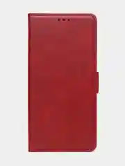 Красный чехол-книжка для Xiaomi Redmi 13C / Poco C65 из высококачественной кожи