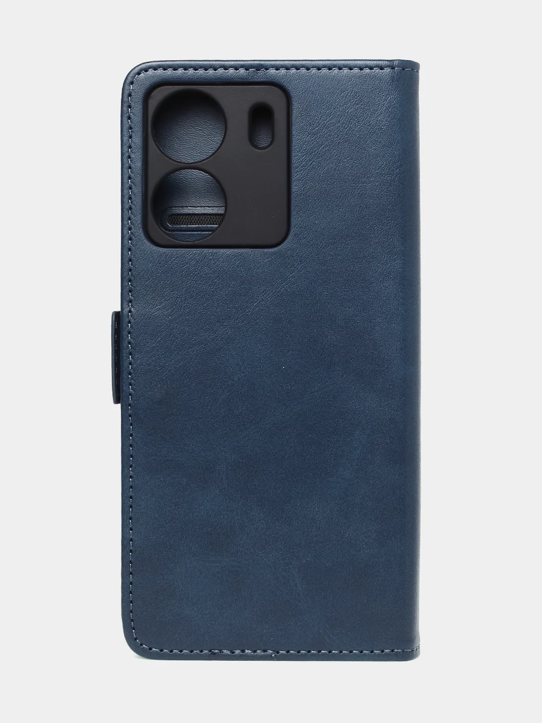 Синий чехол-книжка для Xiaomi Redmi 13C / Poco C65 из высококачественной кожи