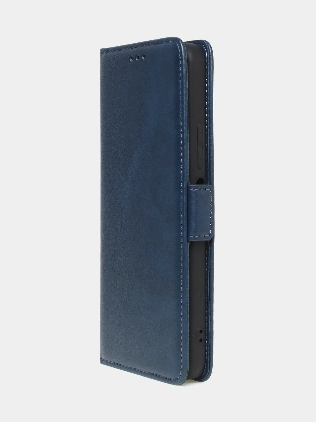 Синий чехол-книжка для Xiaomi Redmi 13C / Poco C65 из высококачественной кожи