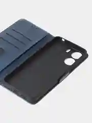 Синий чехол-книжка для Xiaomi Redmi 13C / Poco C65 из высококачественной кожи