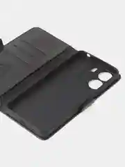 Черный чехол-книжка для Xiaomi Redmi 13C / Poco C65 из высококачественной кожи