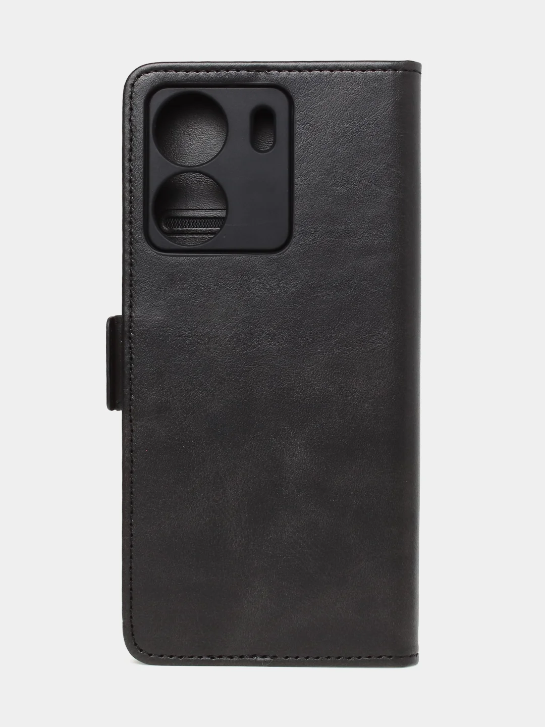 Черный чехол-книжка для Xiaomi Redmi 13C / Poco C65 из высококачественной кожи