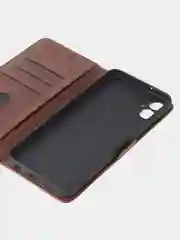 Коричневый чехол-книжка GQ Lite для Samsung A05 из высококачественной кожи