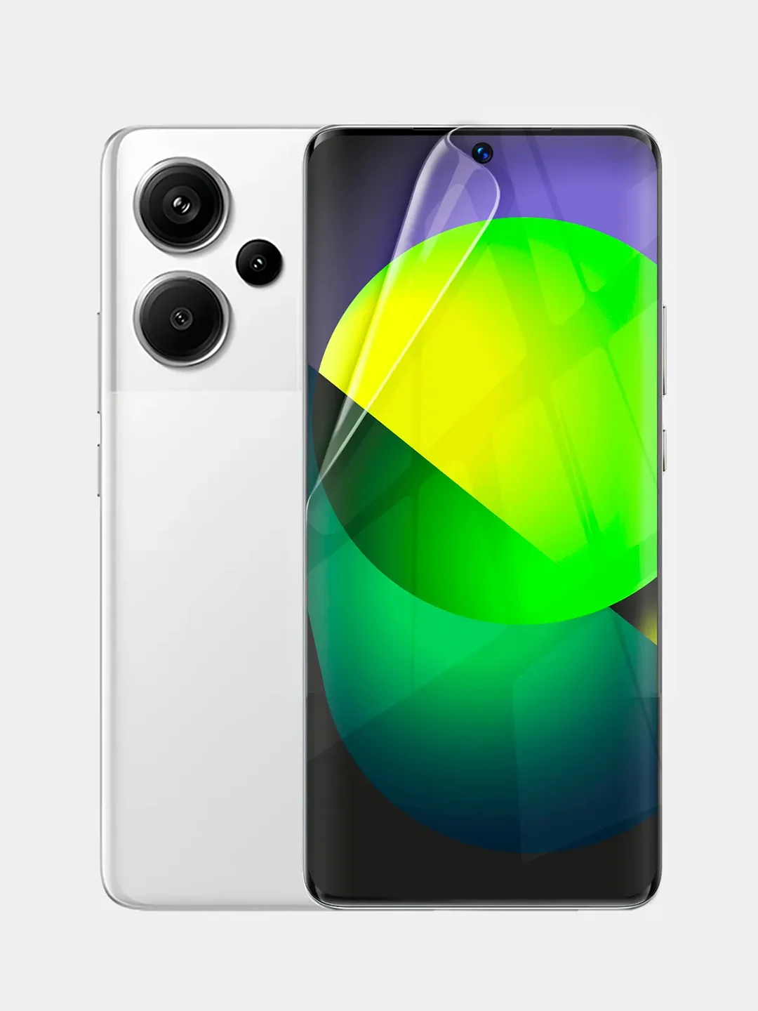 Прозрачный защитная плёнка BROSCORP для Xiaomi Redmi Note 13 Pro Plus, гидрогелевая, прозрачная
