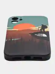 Бирюзовый чехол на айфон 11, с принтом, 2 принта, чехол для iPhone 11, Норт фейс, North Face