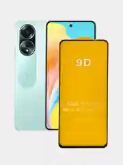 Черный защитное стекло для Oppo A58 (Оппо А58)