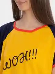 Желтый сорочка женская ночная, с принтом. Пижама женская, 2 вида, единый размер