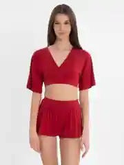Красный пижама женская с шортами