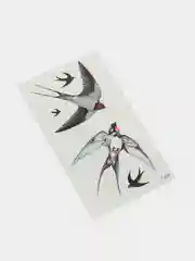 Серебряный татуировки переводные