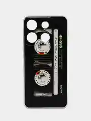 Хром чехол для Infinix Smart 7 Plus (Инфиникс Смарт 7 Плюс), прозрачный, с рисунком, защита камеры