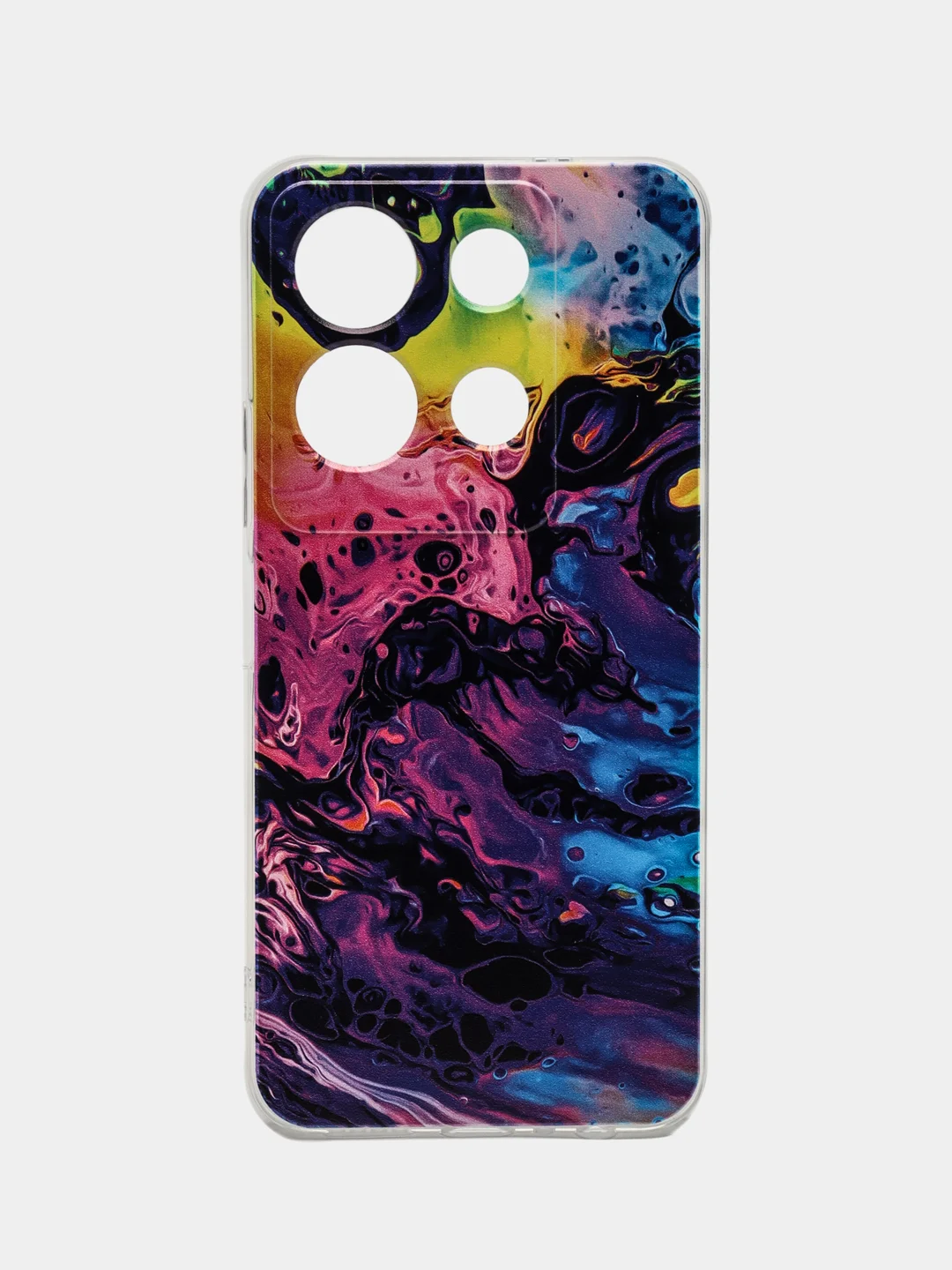 Пурпурный чехол для Infinix Note 30i (Инфиникс Нот 30и), прозрачный, с рисунком, защита камеры