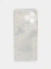 Золотой силиконовый чехол на Realme C53/C51 (Реалми С53/С51), прозрачный, с рисунком, защита камеры