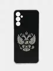 Приглушённый хаки чехол на Samsung Galaxy A14 4G (Галакси A14 4G), прозрачный, с рисунком, защита камеры