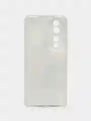 Кораллово-розовый силиконовый чехол на Honor 90 (Хонор 90), прозрачный, с рисунком
