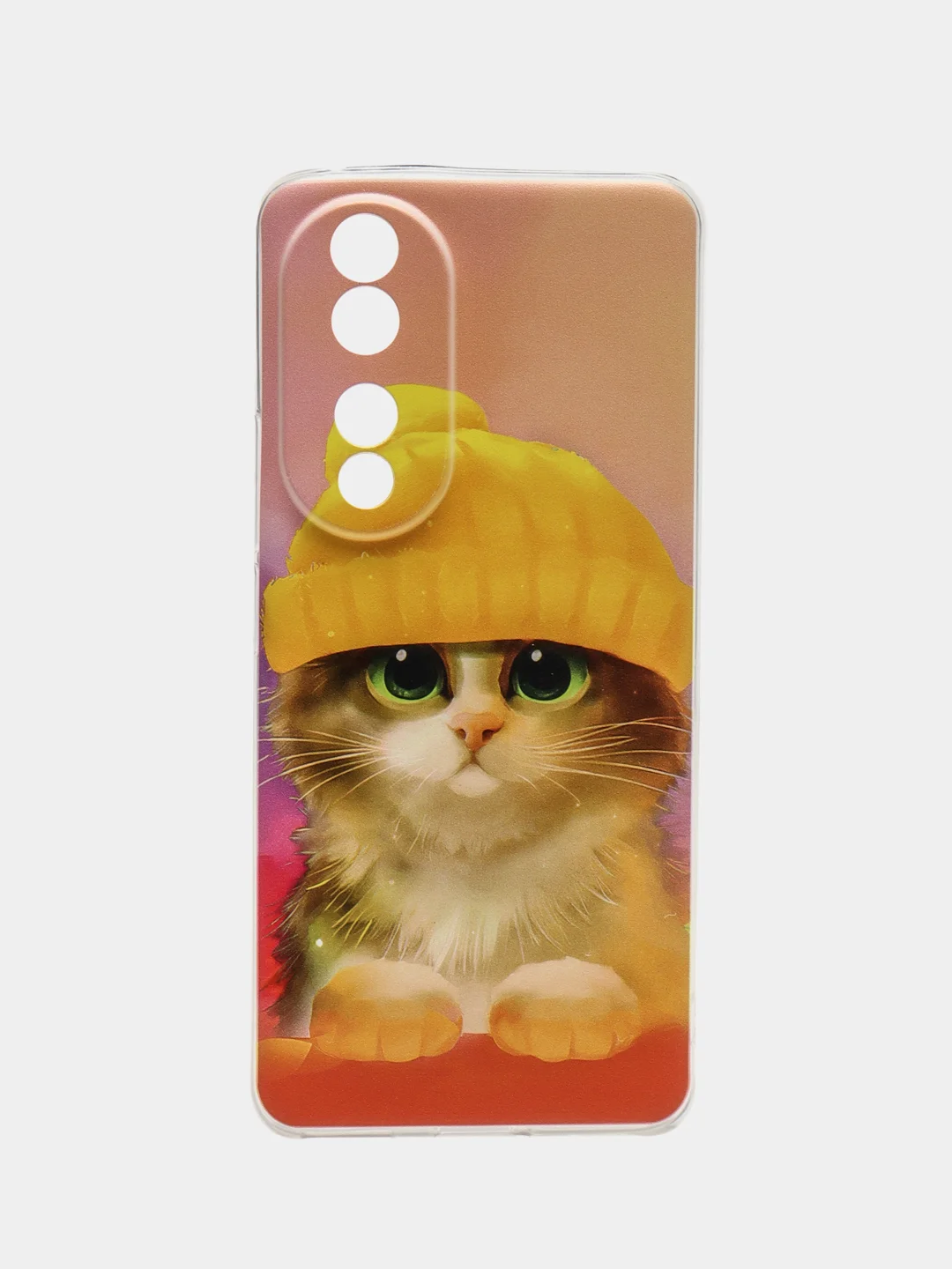 Желтый силиконовый чехол на Honor 90 (Хонор 90), прозрачный, с рисунком