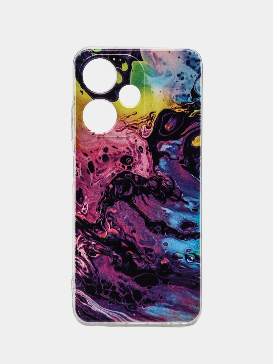 Пурпурный чехол на Infinix Hot 30i (Инфиникс Хот 30и) с рисунком, прозрачный