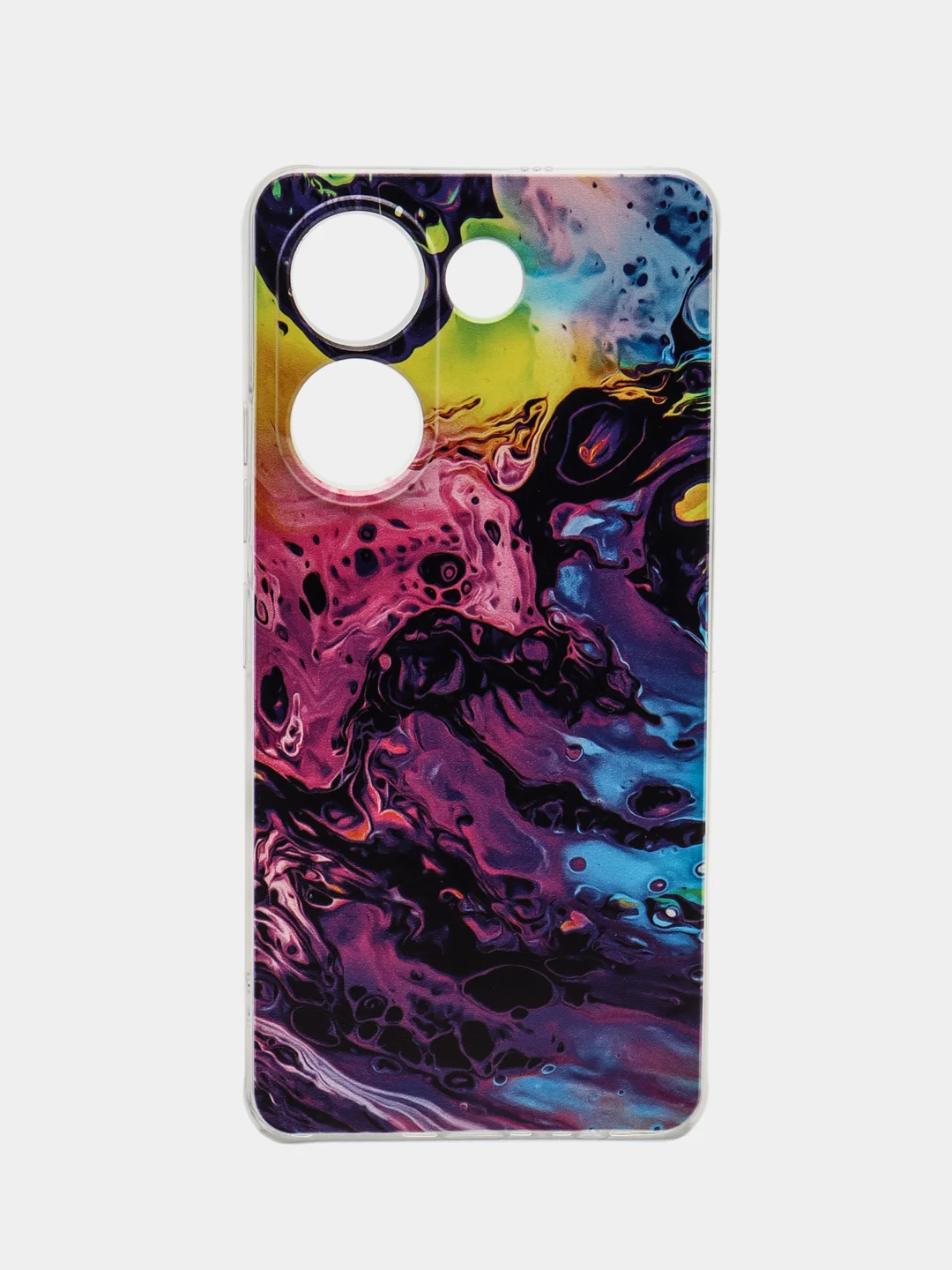 Пурпурный чехол на Tecno Camon 20/20 Pro 4G (Текно Камон 20/20 Про 4G), с рисунком, защита камеры