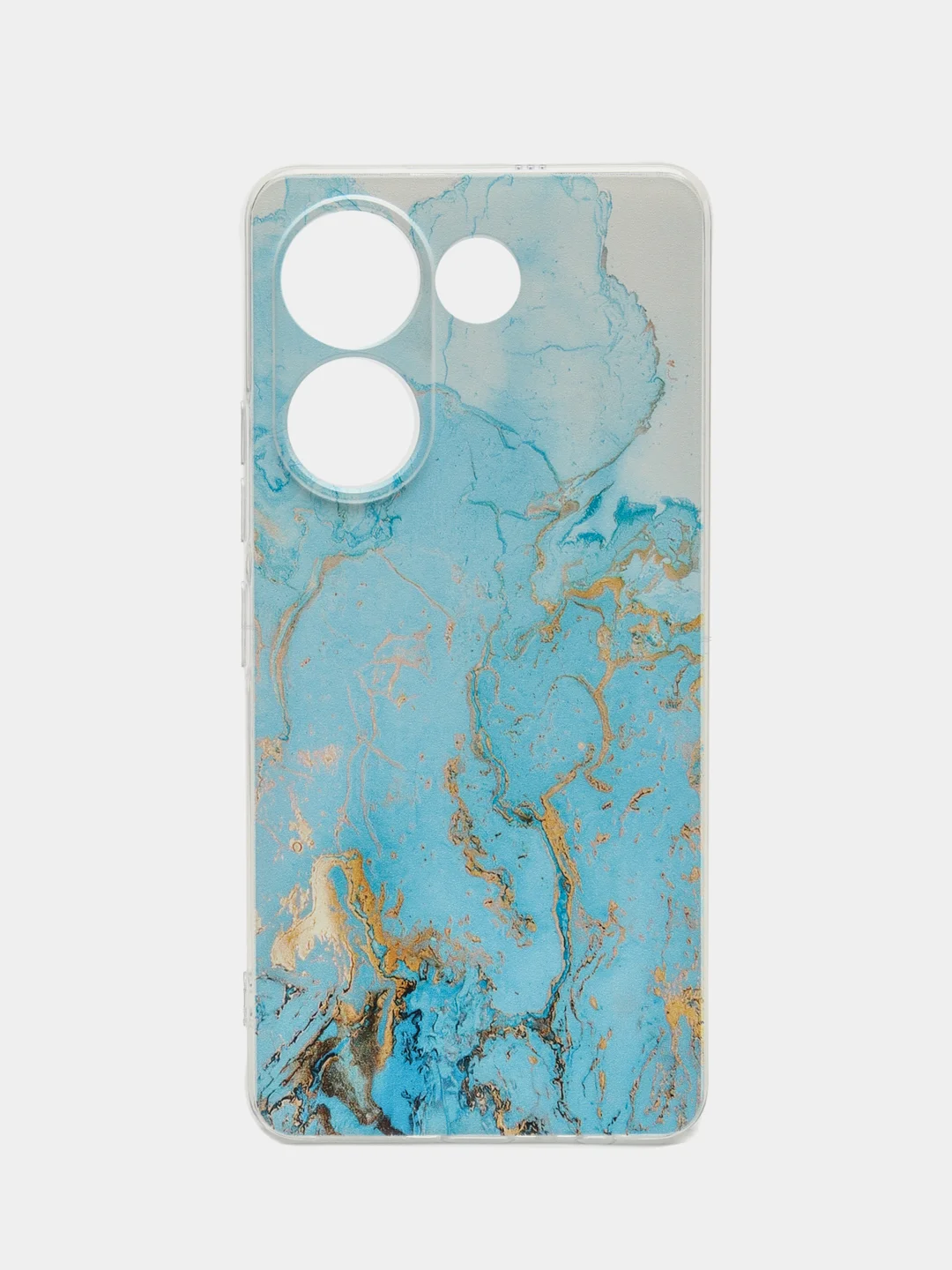 Светло-синий чехол на Tecno Camon 20/20 Pro 4G (Текно Камон 20/20 Про 4G), с рисунком, защита камеры