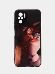 Коричневый чехол с рисунком на Poco M5s, Xiaomi Redmi Note 10 и Note 10S (Поко М5с и Редми Нот 10)