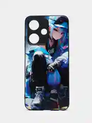 Индиго чехол с рисунком на Infinix Hot 30i (Инфиникс Хот 30i)