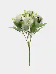 Белый цветы искусственные "Малые розы", для декора